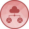 Cloud Group icon vector image. Royalty Free Stock Photo