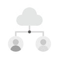 Cloud Group icon vector image. Royalty Free Stock Photo