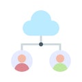 Cloud Group icon vector image. Royalty Free Stock Photo