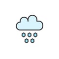 Cloud hail filled outline icon