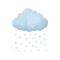 Cloud and hail icon, cartoon style Royalty Free Stock Photo