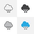 Cloud with hail icon