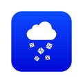 Cloud and hail icon digital blue