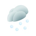Cloud and hail icon, isometric 3d style Royalty Free Stock Photo