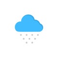 Cloud hail icon. Simple line, outline vector of two color weather icons for ui and ux, website or mobile application