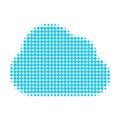Cloud Halftone Dotted Icon Royalty Free Stock Photo