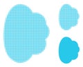 Cloud Halftone Dotted Icon Royalty Free Stock Photo