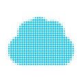 Cloud Halftone Dotted Icon Royalty Free Stock Photo