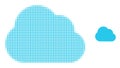 Cloud Halftone Dotted Icon Royalty Free Stock Photo