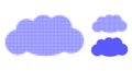Cloud Halftone Dotted Icon Royalty Free Stock Photo