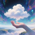 Cloud in Hand Royalty Free Stock Photo