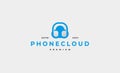 cloud headphone Logo Icon vector design