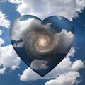 Cloud Heart with Galaxy