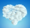 Cloud heart shape over blue sky Royalty Free Stock Photo