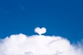 Cloud in heart shaped on colorful blue sky background Royalty Free Stock Photo