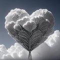 Cloud heart. Cloud shaped heart on a sky Royalty Free Stock Photo