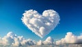 Cloud heart. Cloud shaped heart on a sky Royalty Free Stock Photo