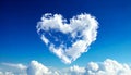 Cloud heart. Cloud shaped heart on a sky Royalty Free Stock Photo