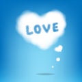 Cloud From Hearts With Text Royalty Free Stock Photo