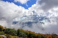 Cloud high up on the mountian Royalty Free Stock Photo