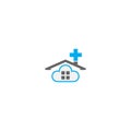 Cloud home care concept logo icon Royalty Free Stock Photo