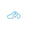 Cloud home care concept logo icon Royalty Free Stock Photo