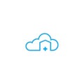 Cloud home care concept logo icon