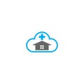 Cloud home care concept logo icon