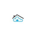 Cloud home care concept logo icon