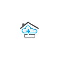 Cloud home care concept logo icon Royalty Free Stock Photo