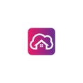 Cloud home logo icon Royalty Free Stock Photo