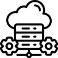 Cloud hosting advanced Vector Icon Royalty Free Stock Photo