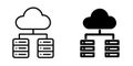 Cloud Hosting Data Center Storage Icon Royalty Free Stock Photo
