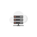 Cloud hosting flat icon