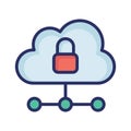 Cloud hosting Isolated Vector icon which can easily modify or edit Royalty Free Stock Photo