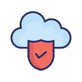Cloud hosting Isolated Vector icon which can easily modify or edit Royalty Free Stock Photo