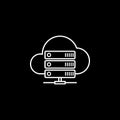 Cloud hosting line icon