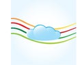 Cloud hosting server, illustration. Royalty Free Stock Photo