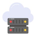 Cloud hosting server vector design, icon of data networking Royalty Free Stock Photo