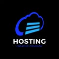 Cloud Hosting storage Server Computer Logo Design Template Royalty Free Stock Photo