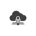 Cloud hosting vector icon