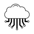 Cloud hosting Vector Icon which can easily modify or edit Royalty Free Stock Photo