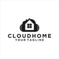 Cloud House logo vector graphic modern template. Vector illustration Royalty Free Stock Photo