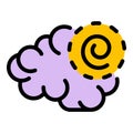 Cloud hypnosis icon color outline vector Royalty Free Stock Photo