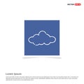 cloud Icon - Blue photo Frame Royalty Free Stock Photo