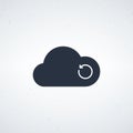 A cloud icon with a circular arrow symbolizing data backup and synchronization Royalty Free Stock Photo