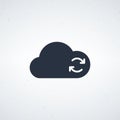A cloud icon with a circular arrow symbolizing data synchronization and backup Royalty Free Stock Photo