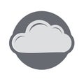 Cloud Icon within a Circular Frame Cloudscape Illustration Flat Icon Cloud Symbol Royalty Free Stock Photo