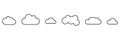 Cloud icon collection, vector heaven flat set, white background