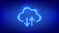 Cloud icon. Cloud computing service. Database storage, Data center. Transfer data. Secure Cloud Storage. Upload download app. Royalty Free Stock Photo